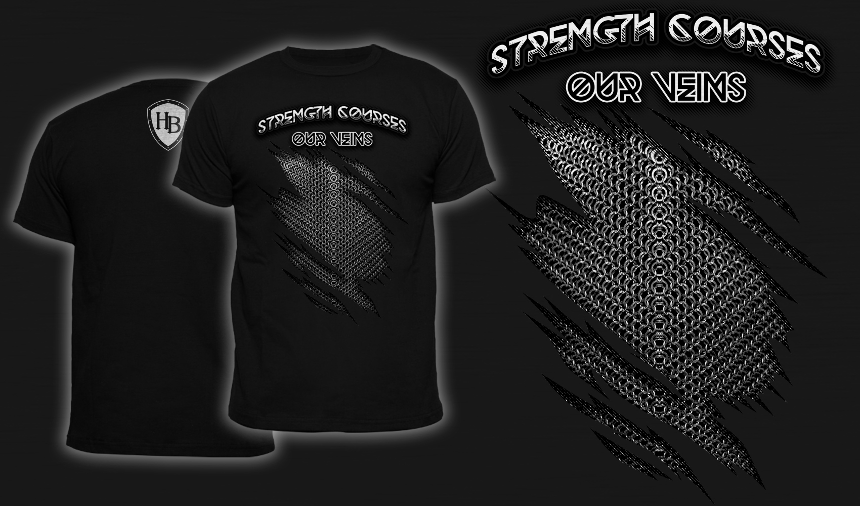 Strength Courses Our Veins - Men's T-Shirt Black
